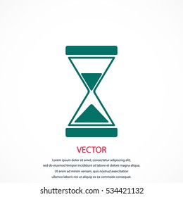 hourglass icon vector, flat design best vector icon