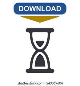 Hourglass Icon Vector flat design style