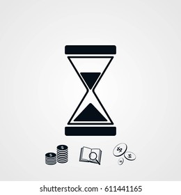 hourglass icon vector, flat design best vector icon