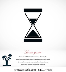 hourglass icon vector, flat design best vector icon