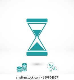 hourglass icon vector, flat design best vector icon