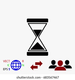 hourglass icon vector, flat design best vector icon