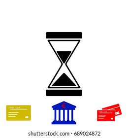 hourglass icon vector, flat design best vector icon