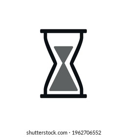 hourglass icon. vector flat illustration