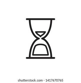 Hourglass icon vector flat style illustration