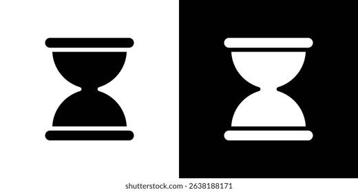 Hourglass icon Vector in flat style. Collection silhouettes