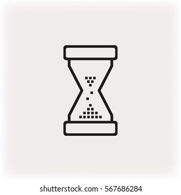 Hourglass icon, vector illustration
