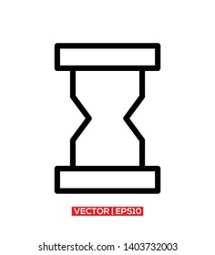 hourglass Icon Vector Illustration. Editable stroke and color.