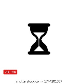 Icono de cristal de arena. Ilustración del vector EPS 10.
