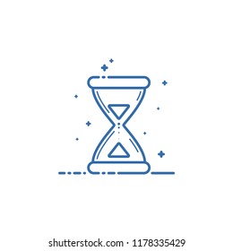 Hourglass icon. Vector illustration Flat linear design