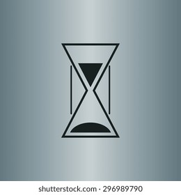 hourglass icon, vector illustration. Flat design style