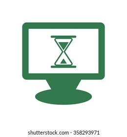 Hourglass icon, vector illustration. Flat design  