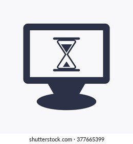 Hourglass icon, vector illustration. Flat design  