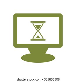 Hourglass icon, vector illustration. Flat design style