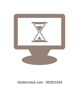 Hourglass icon, vector illustration. Flat design style