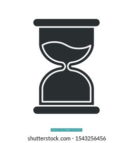 hourglass icon vector illustration logo template for many purpose. Isolated on white background.