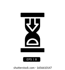 hourglass icon vector illustration logo template for many purpose. Isolated on white background.