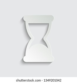 Hourglass  icon vector  illustration  with shadow on a grey background
