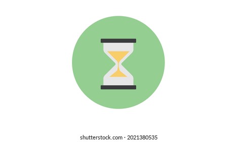 Icono de cristal de arena. Ilustración plana editable de un reloj de arena aislado