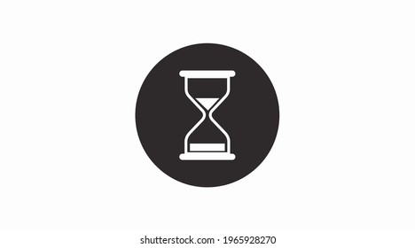 Hourglass Icon. Vector isolated flat illustration of a hourglass