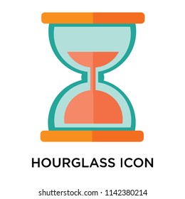Hourglass icon vector isolated on white background for your web and mobile app design, Hourglass logo concept