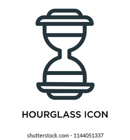 Hourglass icon vector isolated on white background for your web and mobile app design, Hourglass logo concept