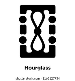 Hourglass icon vector isolated on white background, Hourglass transparent sign , black time symbols