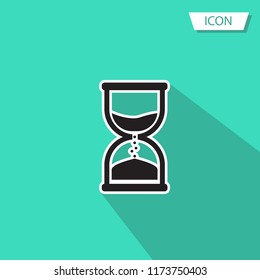 Hourglass icon vector isolated on white background.
