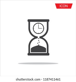Hourglass icon vector isolated on white background.
