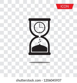 Hourglass icon vector isolated on white background.