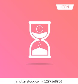 Hourglass icon vector isolated on background. 