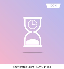 Hourglass icon vector isolated on background. 