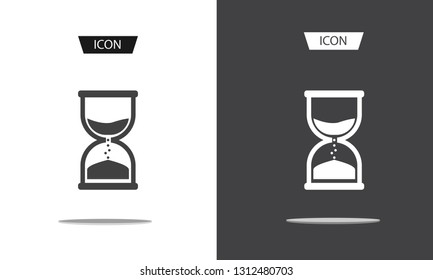 Hourglass icon vector isolated on white background.