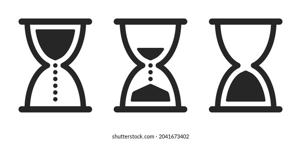 Hourglass icon vector isolated on white background. Sandglass icon
