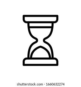 Hourglass icon vector line style