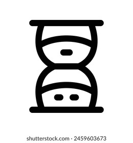 Vector de la línea del reloj de arena para su Sitio web, móvil, presentación y diseño de logotipo.