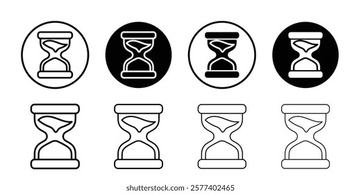 Hourglass icon Vector logo set flat