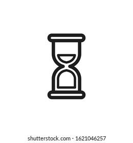 hourglass icon vector logo template