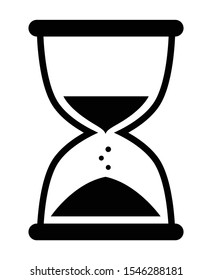 hourglass icon vector object isolated on white