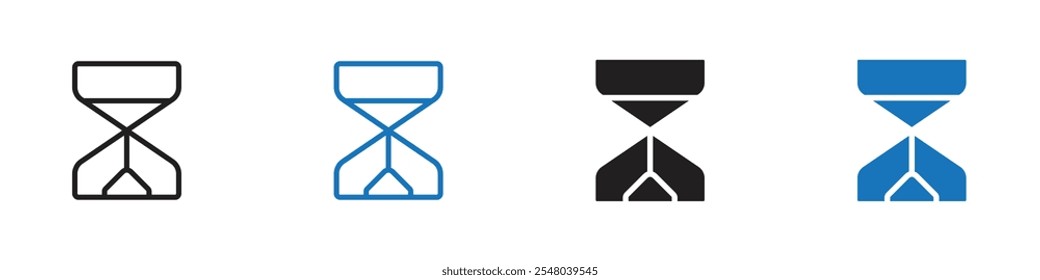 Esquema del conjunto de Vectores de icono de reloj de arena
