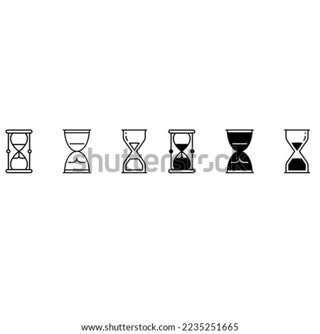 Hourglass icon vector set. Sandglass illustration sign collection. Time symbol. Hour logo.