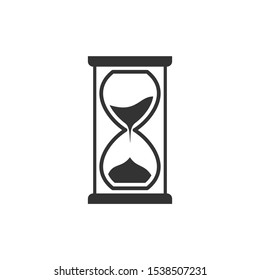 Hourglass Icon vector sign isolated for graphic and web design. Hourglass symbol template color editable on white background.