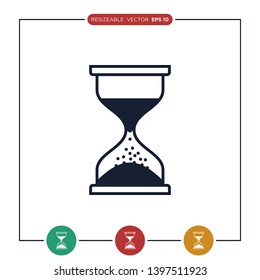 Hourglass Icon Vector Template Flat Design