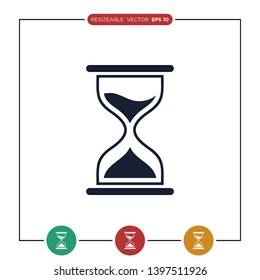 Hourglass Icon Vector Template Flat Design