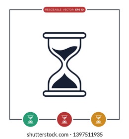 Hourglass Icon Vector Template Flat Design