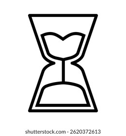 Hourglass icon vector. Time illustration sign. Clock symbol. Hour logo.