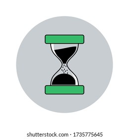Hourglass icon vektor with flat design 