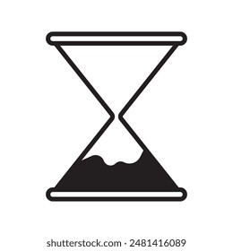 Hourglass icon vetor illustration logo design