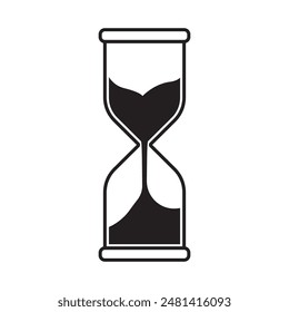 Hourglass icon vetor illustration logo design