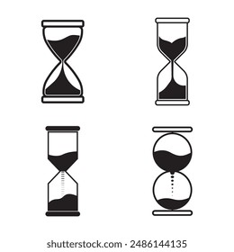 Hourglass icon vetor illustration logo design